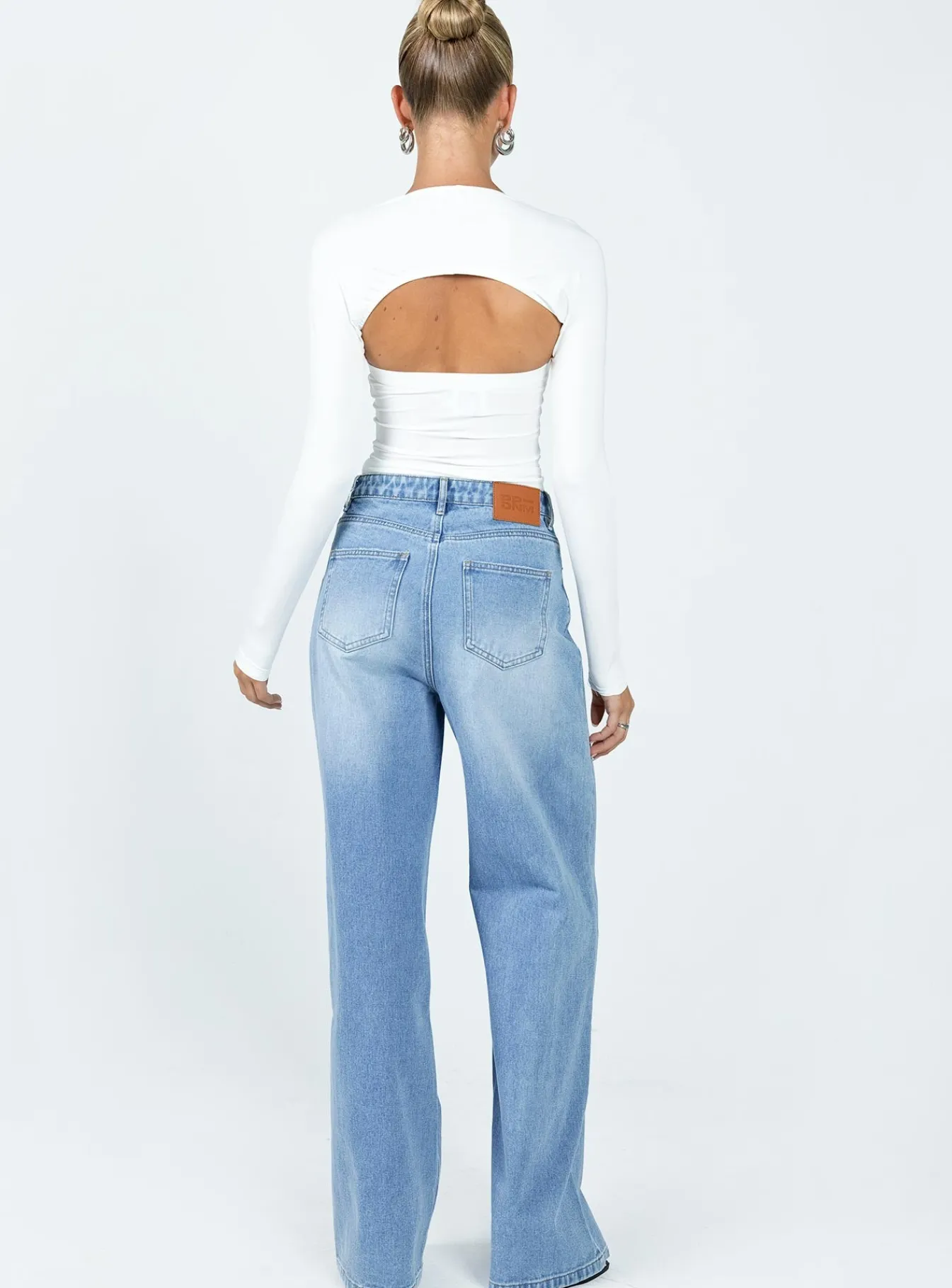 Princess Polly Beale Wide Leg Jeans Mid Wash Denim Flash Sale
