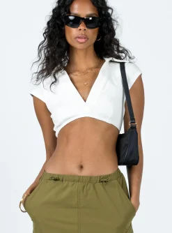 Princess Polly Becca Polo Top  Bone Clearance