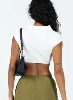 Princess Polly Becca Polo Top Bone Clearance