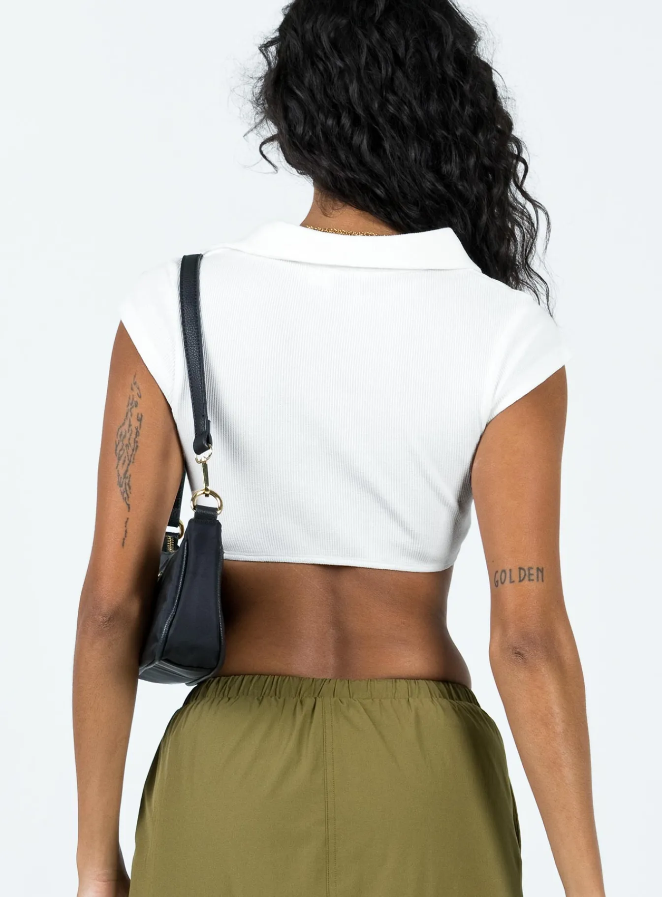 Princess Polly Becca Polo Top Bone Clearance