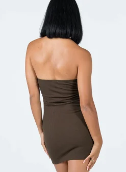 Princess Polly Becca Strapless Mini Dress  Brown Discount