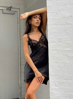 Princess Polly Bel Air Mini Dress  Black Fashion