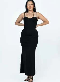 Princess Polly Belladonna Maxi Dress  Black Discount