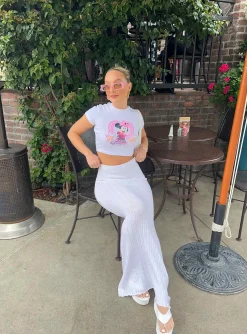 Princess Polly Belle Knit Maxi Skirt White Best Sale