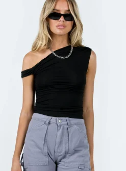 Princess Polly Beller Top  Black Store