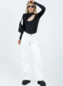 Princess Polly Belli Cut Out Bodysuit  Black Fashion