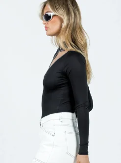 Princess Polly Belli Cut Out Bodysuit  Black Fashion