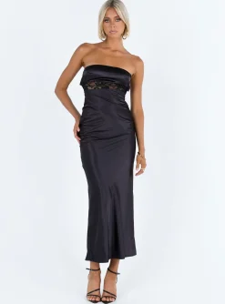 Princess Polly Bellwood Strapless Maxi Dress  Black Best