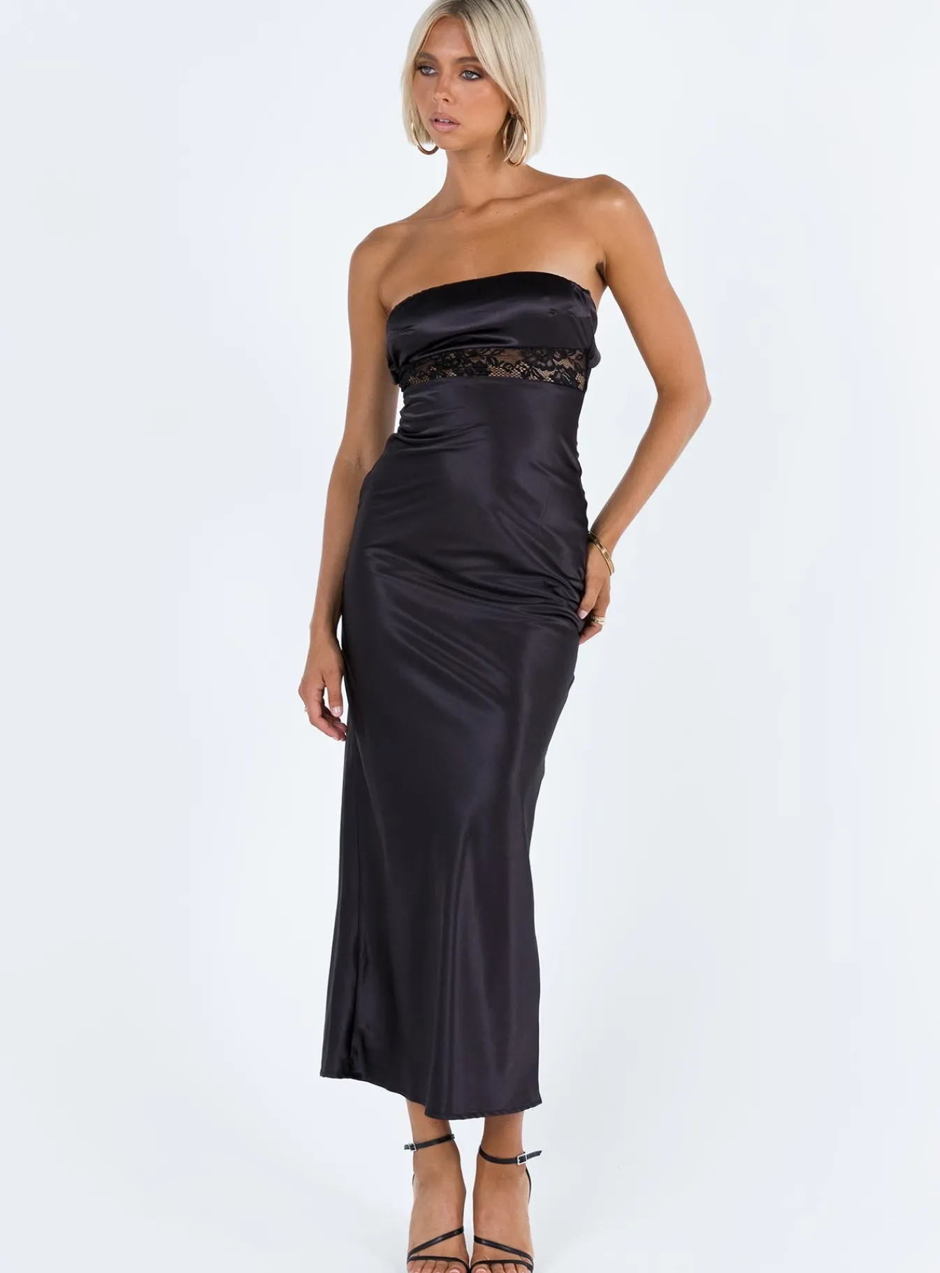 Princess Polly Bellwood Strapless Maxi Dress Black Best