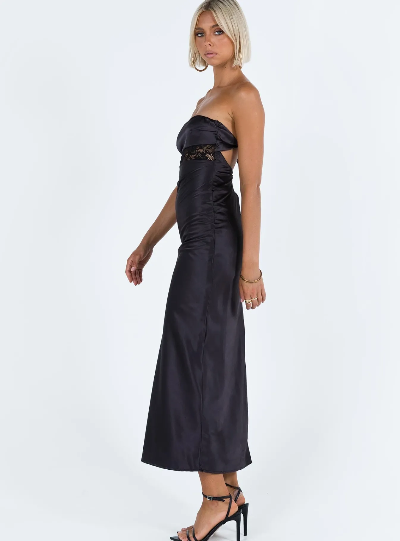 Princess Polly Bellwood Strapless Maxi Dress Black Best