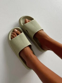 Princess Polly Benito Slides Green Discount