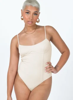 Princess Polly Benjamin Bodysuit  Beige Clearance