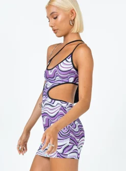 Princess Polly Benjamin Mini Dressmulti   Purple Clearance