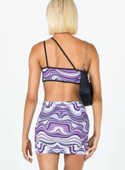 Princess Polly Benjamin Mini Dressmulti   Purple Clearance