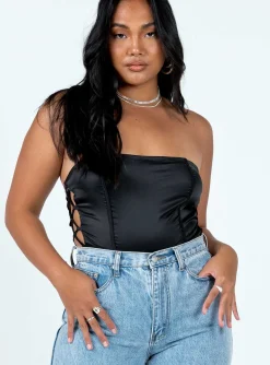 Princess Polly Benko Strapless Bodysuit  Black Best