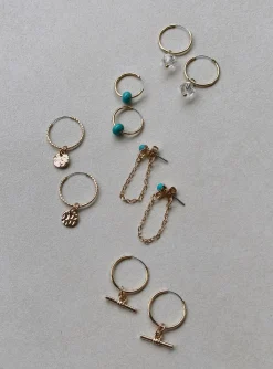 Princess Polly Benli Earring Pack Multi   Gold Flash Sale
