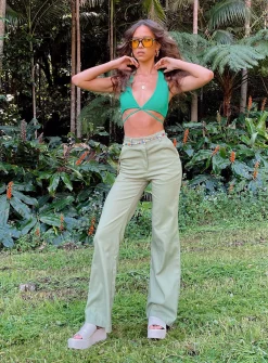 Princess Polly Benni Top Green Online