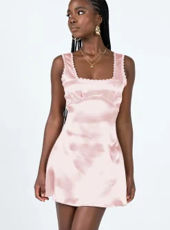 Princess Polly Berlin Satin Mini Dress  Pink Cheap