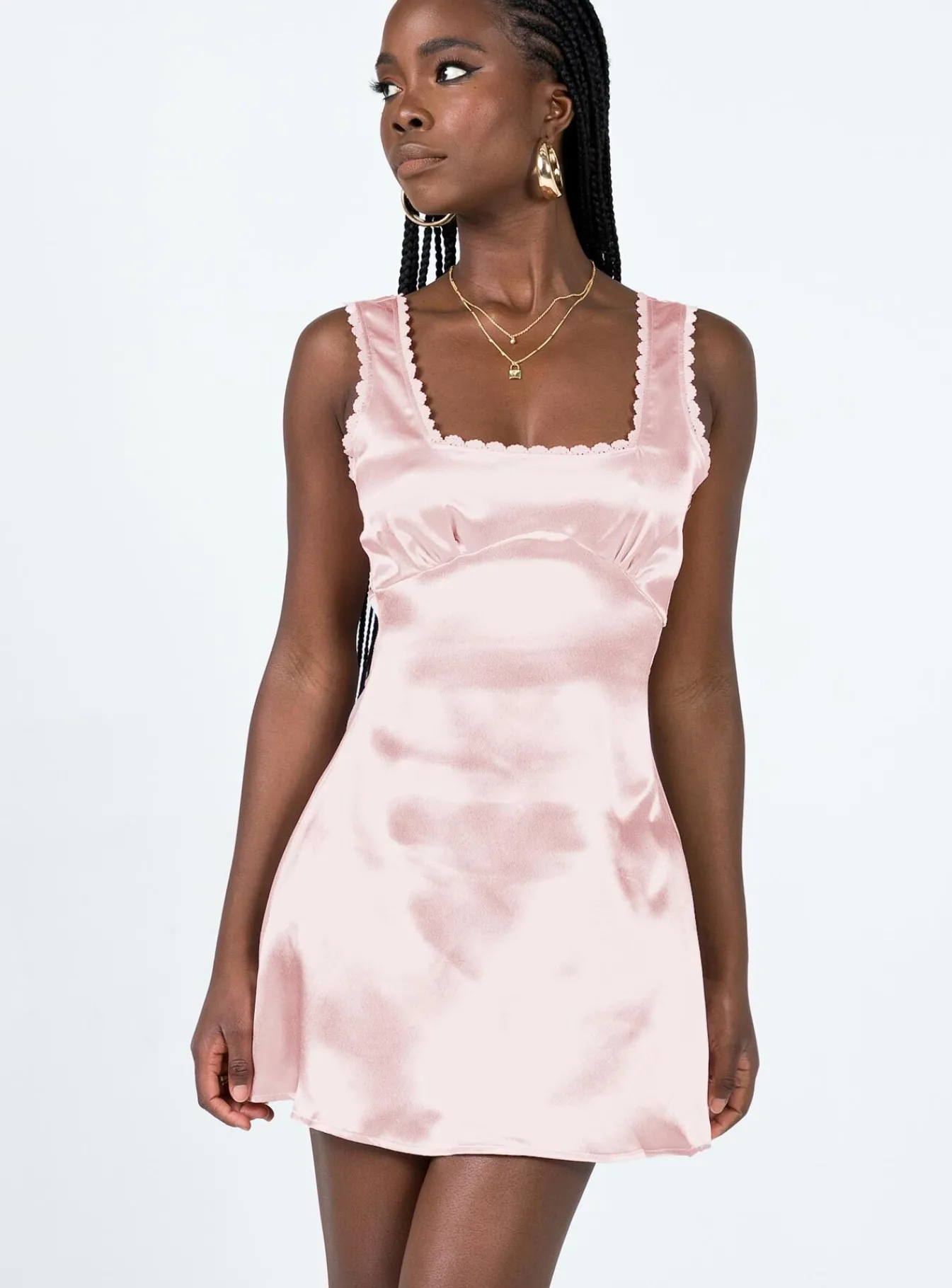 Princess Polly Berlin Satin Mini Dress Pink Cheap