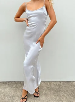 Princess Polly Beryl Maxi Dress Silver Fashion