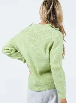Princess Polly Bessy Knit Sweater Sage Cheap