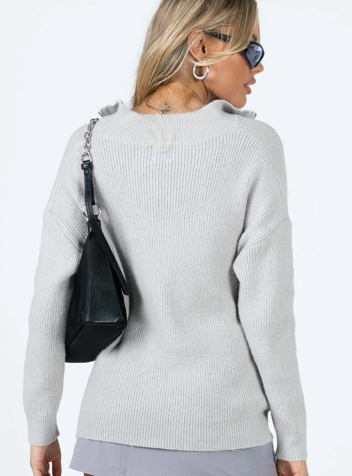 Princess Polly Bessy Sweater Grey Cheap