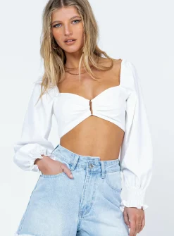 Princess Polly Bethel Top  White Store