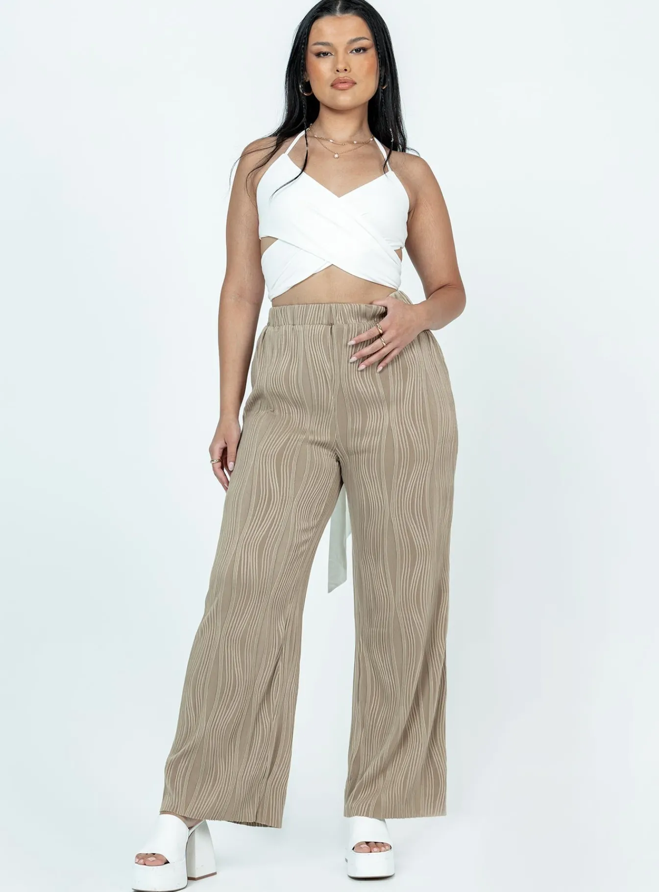 Princess Polly Bettina Pants Beige Cheap