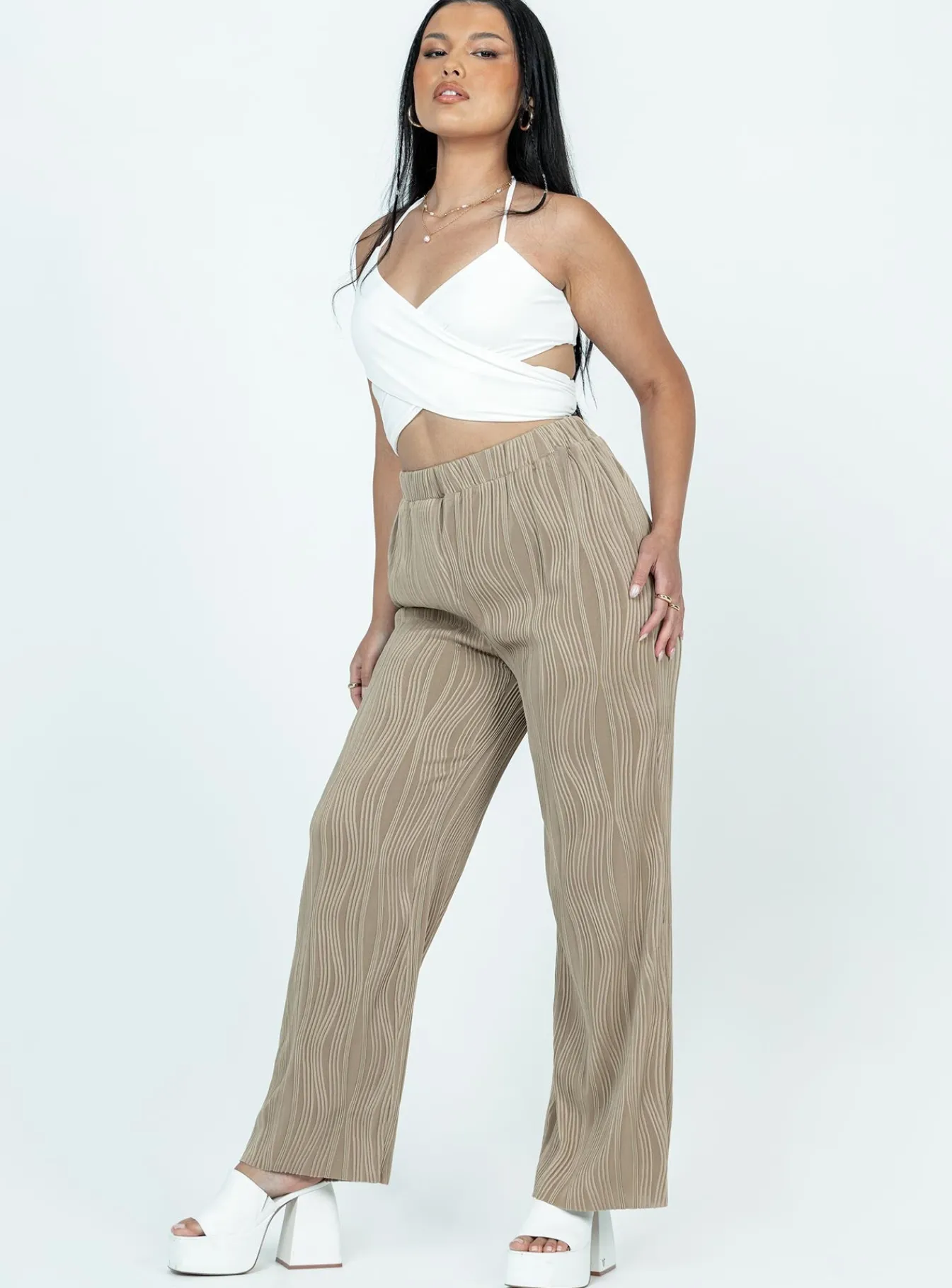 Princess Polly Bettina Pants Beige Cheap