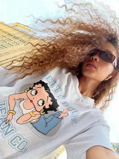 Princess Polly Betty Boop Jean Oversized Tee Grey Sale