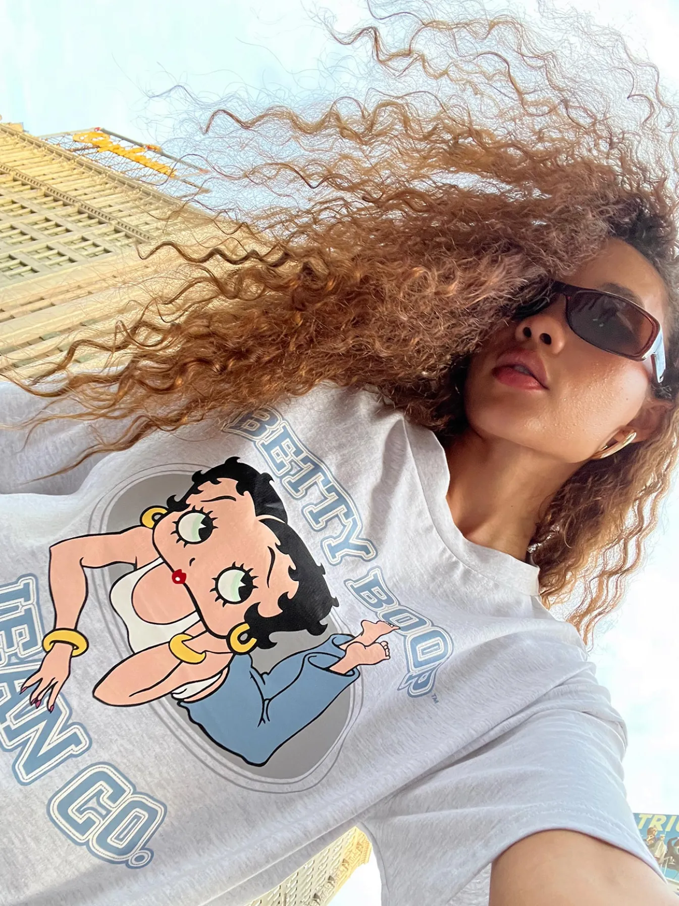 Princess Polly Betty Boop Jean Oversized Tee Grey Sale