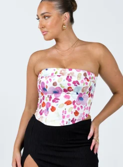 Princess Polly Betula Bustier Top  White Clearance