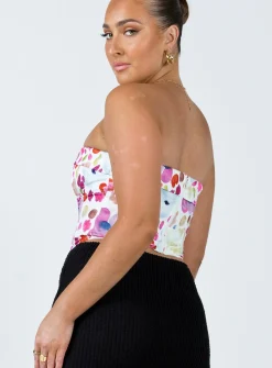 Princess Polly Betula Bustier Top  White Clearance