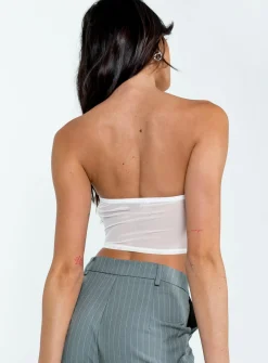 Princess Polly Beverly Strapless Top White Store