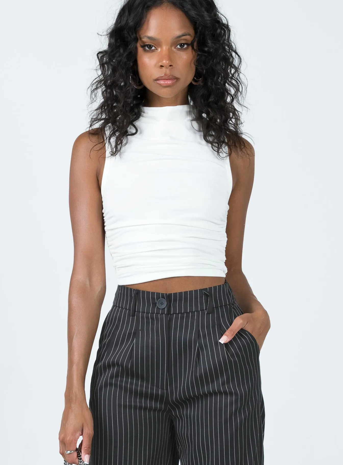 Princess Polly Bickell Tank Top White Hot