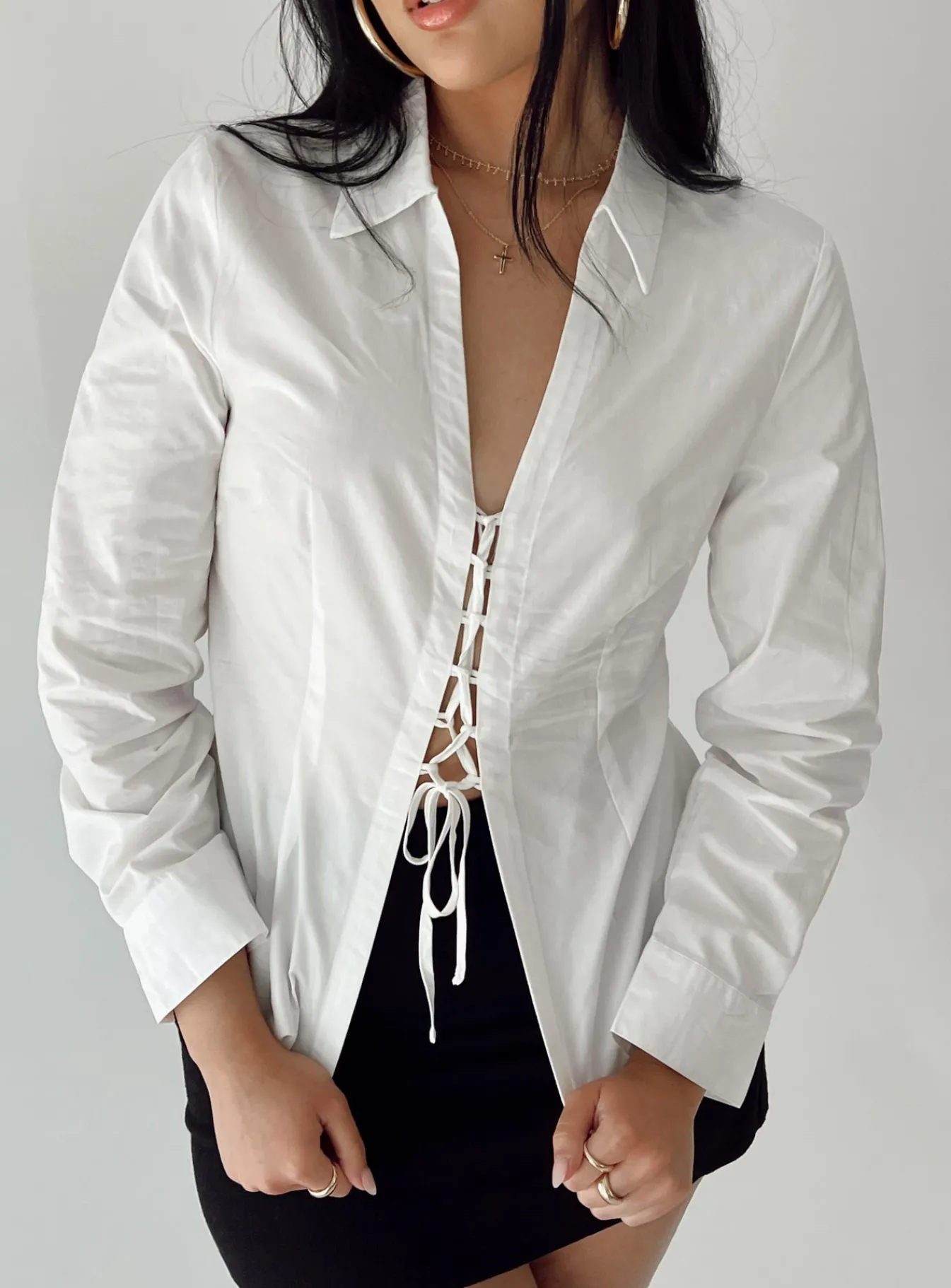 Princess Polly Bicton Shirt White Cheap