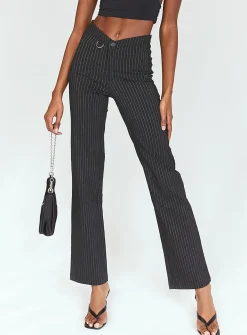 Princess Polly Billie D Ring Pants  Black Cheap
