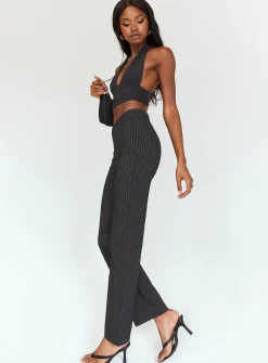 Princess Polly Billie D Ring Pants  Black Cheap