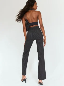 Princess Polly Billie D Ring Pants  Black Cheap