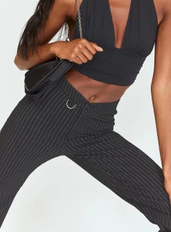 Princess Polly Billie D Ring Pants  Black Cheap