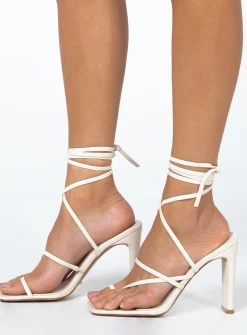 Princess Polly Billini Cheyanne Heels  Bone New