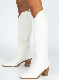 Princess Polly Billini Novena Boot Off White Fashion