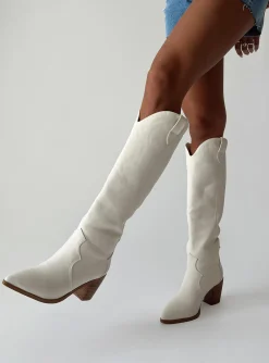 Princess Polly Billini Novena Boot Off White Fashion