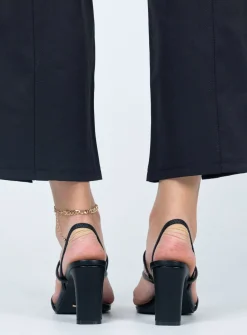 Princess Polly Billini Sidney Heels Black Flash Sale