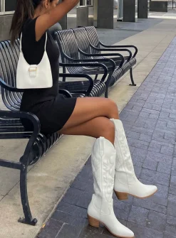 Princess Polly Billini Urson Boots  White Discount