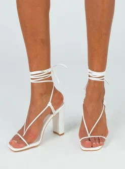 Princess Polly Billini Virden Heels  White Shop
