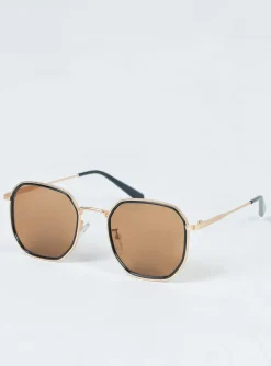 Princess Polly Blade Sunglasses   Brown Shop