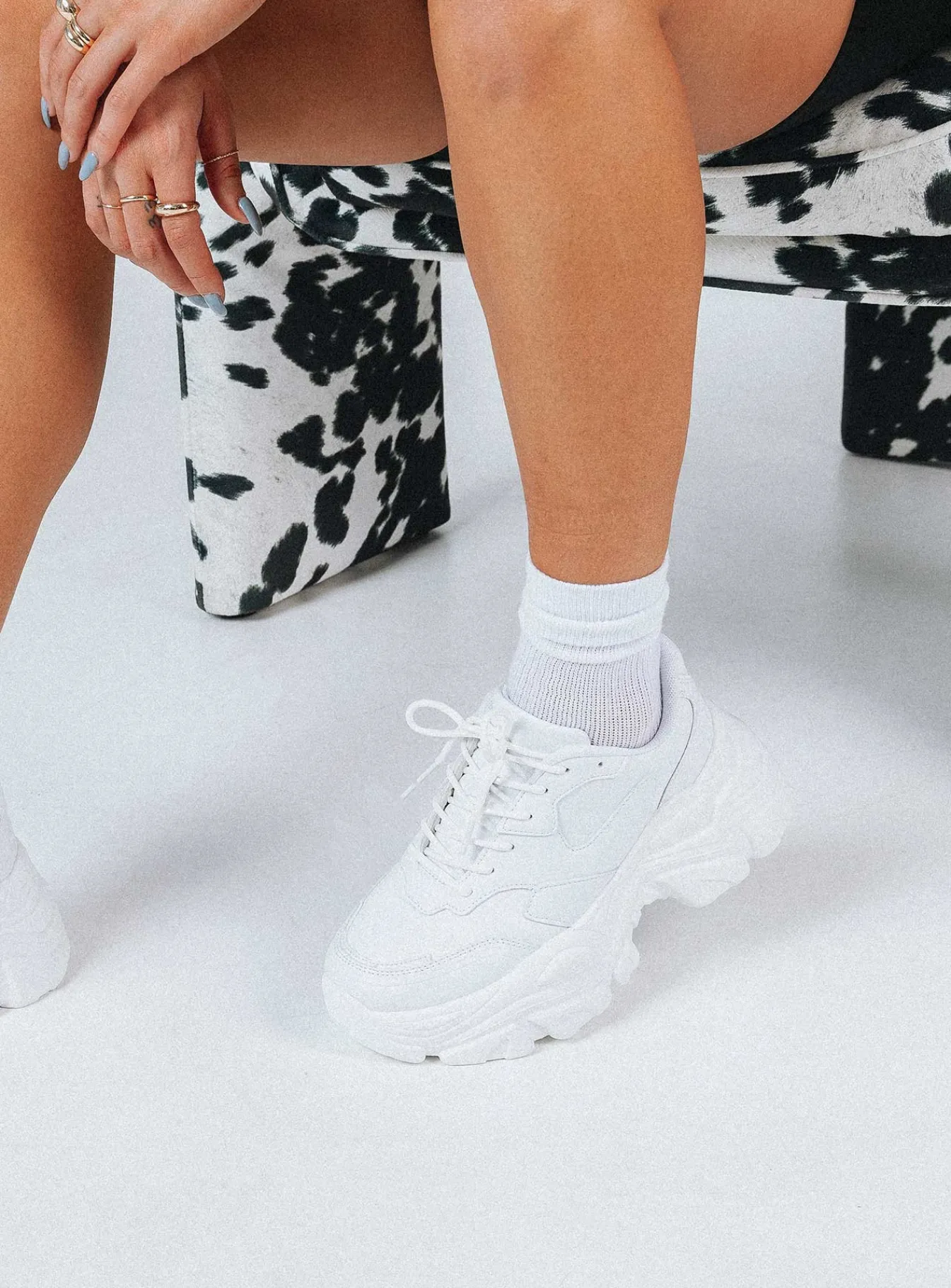 Princess Polly Blair Sneakers White Flash Sale