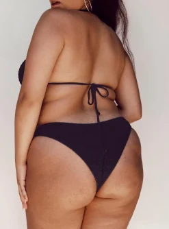 Princess Polly Blanca High Cut Shirred Bikini Bottomscurve   Black Best Sale