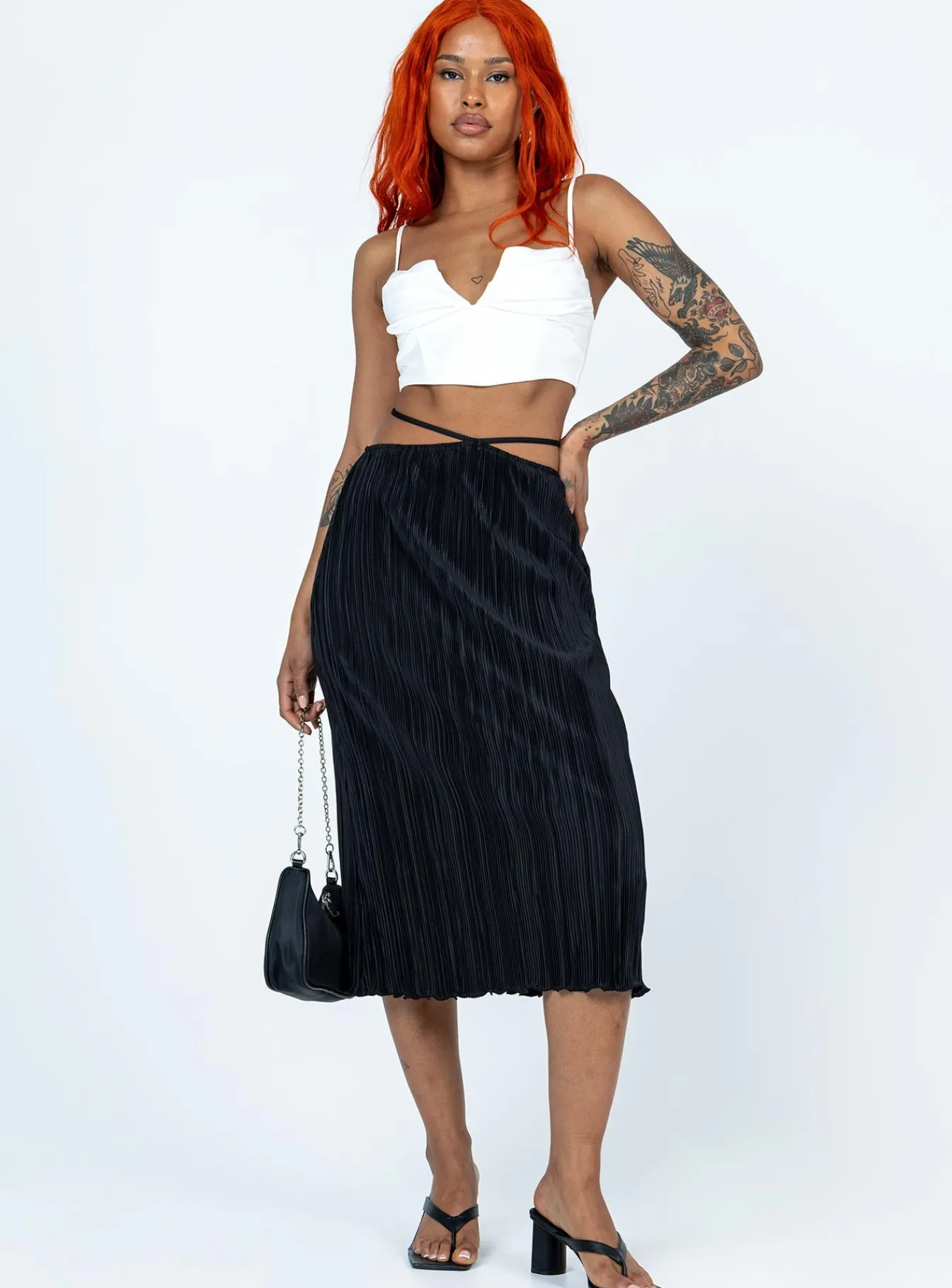 Princess Polly Blanca Midi Skirt Black Shop